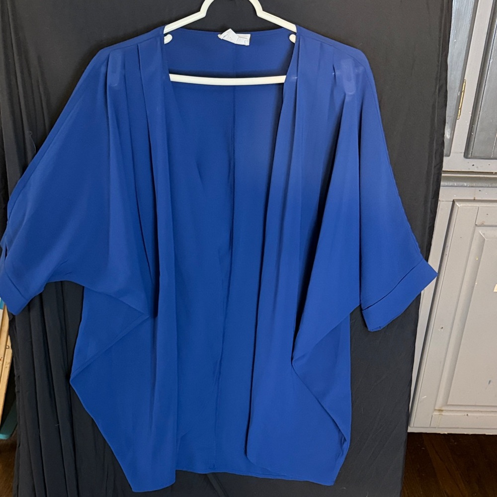 Open-Front Royal Blue Women's Cardigan